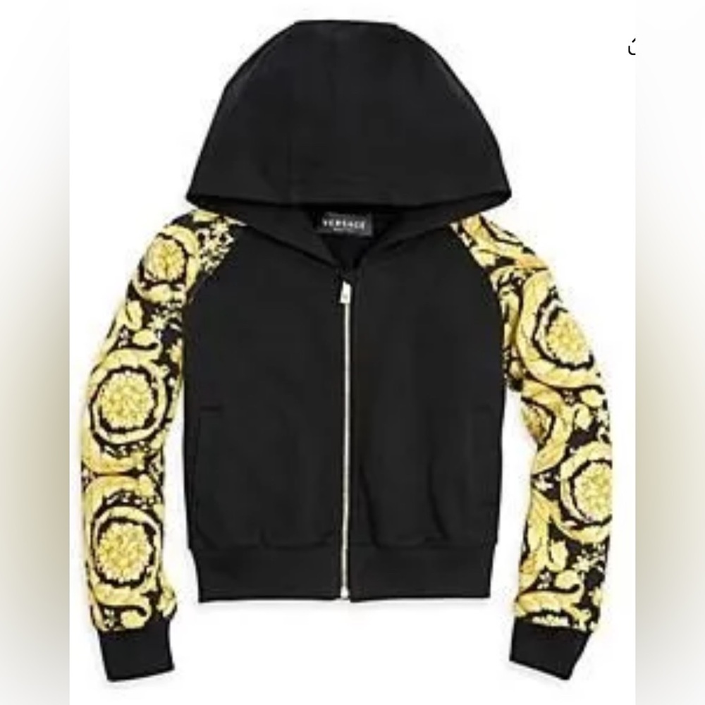 Versace Kids Black and Gold Hoodie